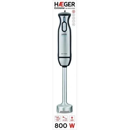 Haeger Batidora de mano Extreme Chopper 1000W con 2 velocidades, eje desmontable acero inoxidable y picadora